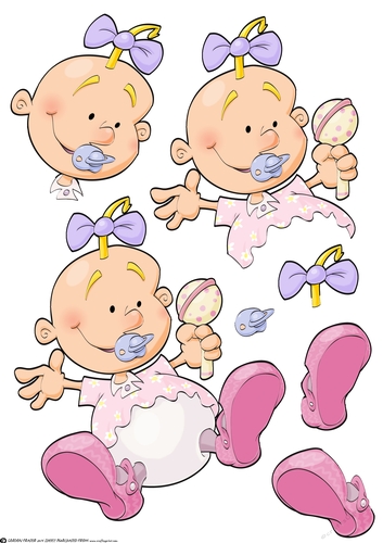 Baby Girl Dudess Decoupage Sheet