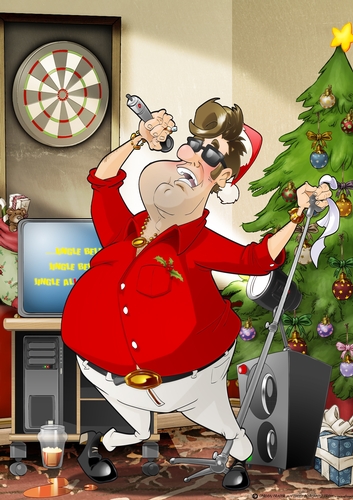 Karaoke Dude Christmas A4