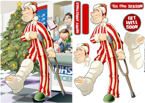 Christmas Broken Leg Dude