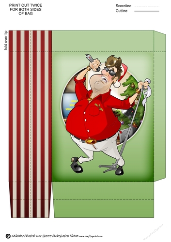 Karaoke Dude Christmas Mini Gift Bag