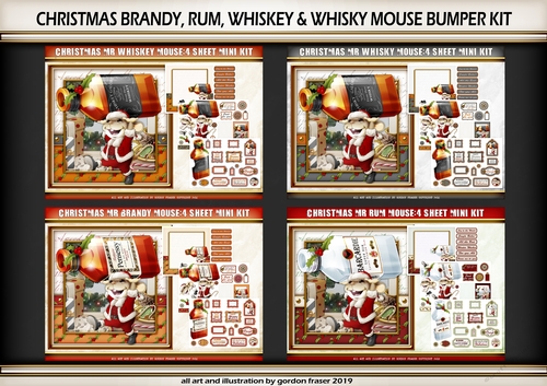 Christmas Whiskey, Whisky, Brandy and Rum Mr Mouse Bumper Kit