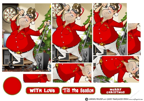 Karaoke Dude Christmas Pyramid