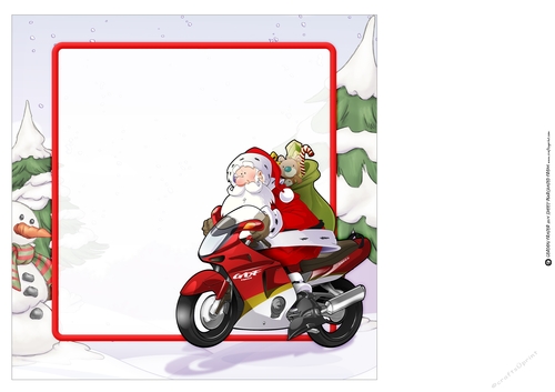 Motorbike Santa 8x8 Insert