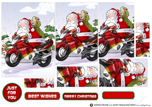 Motorbike Santa Pyramid