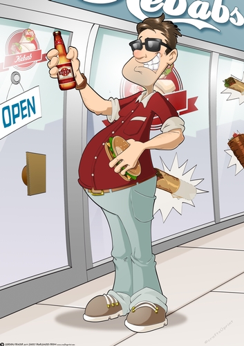 Beer and Kebab Dude A4