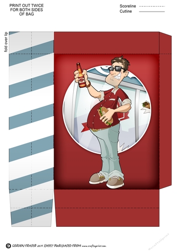 Beer and Kebab Dude Mini Gift Bag