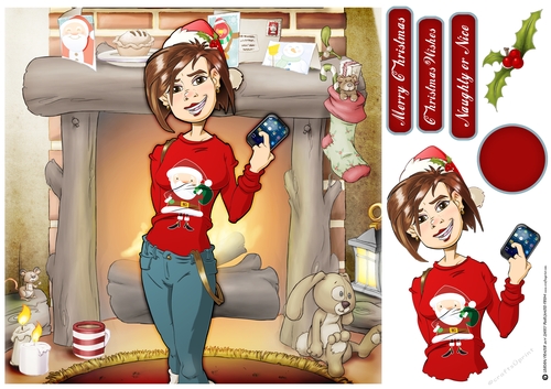 Teen Text Dudess Christmas 8x8 Quick Card