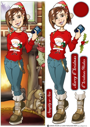 Teen Text Dudess Christmas Large DL