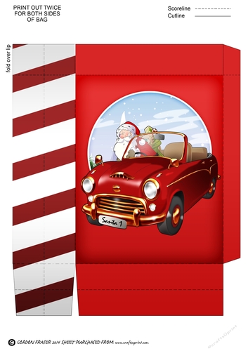 Santas New Sleigh Mini Gift Bag
