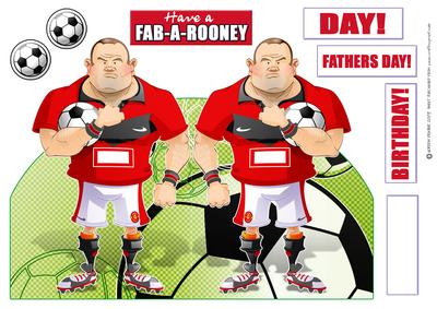 Red, Black and White Footballer Dude Ii Shaped.
