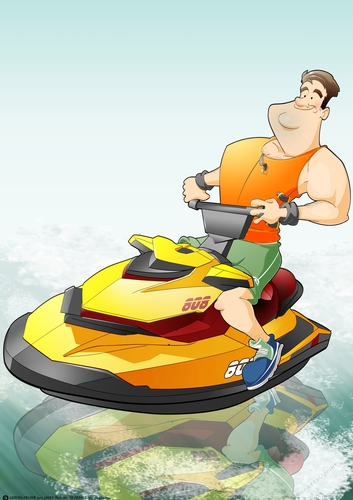 Jet Ski Dude A4