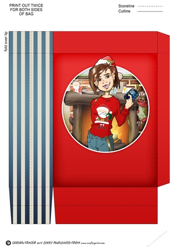 Teen Text Dudess Christmas Mini Gift Bag