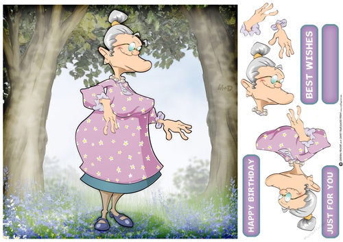 Granny Dudess 8x8 Quick Card