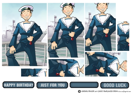 Navy Sailor Dude Blue Pyramid