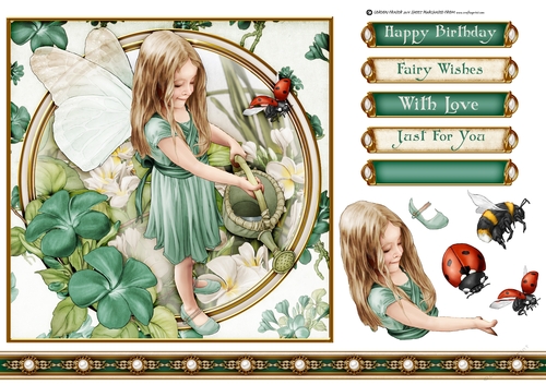 Forest Fairy Evie Aqua 7x7 Quick Card
