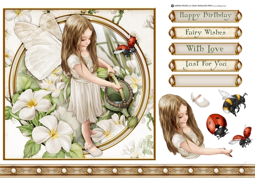 Forest Fairy Evie Cream 7x7 Quick Card