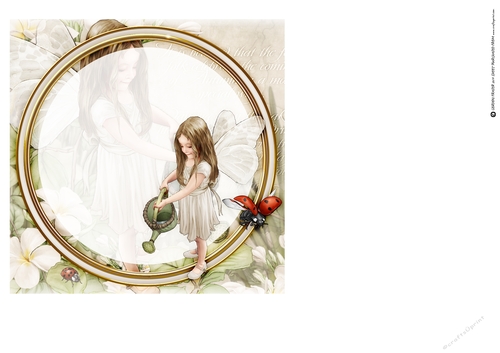 Forest Fairy Evie Cream 7x7 Insert