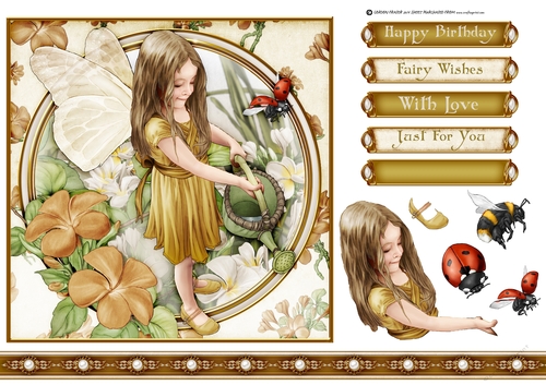 Forest Fairy Evie Gold 7x7 Quick Card