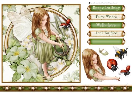 Forest Fairy Evie Green7x7 Quick Card