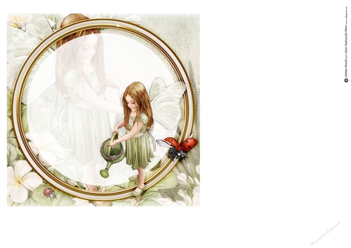 Forest Fairy Evie Green 7x7 Insert