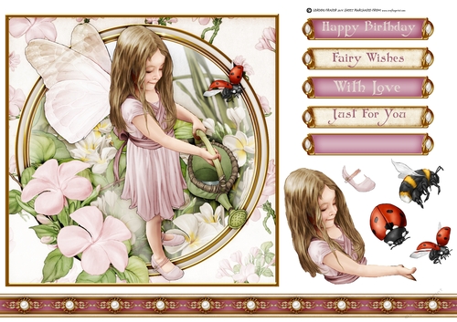 Forest Fairy Evie Light Pink 7x7 Quick Card