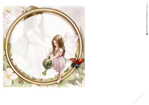Forest Fairy Evie Light Pink 7x7 Insert
