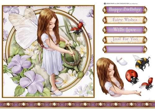 Forest Fairy Evie Lilac 7x7 Quick Card