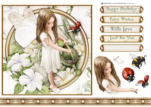 Forest Fairy Evie White 7x7 Quick Card