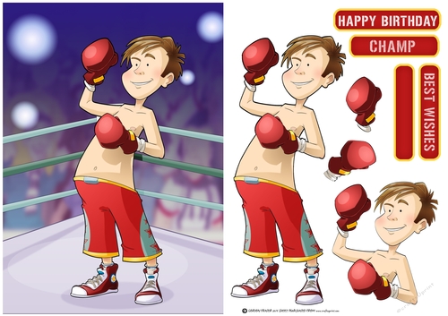 Boxer Boy Dude Red
