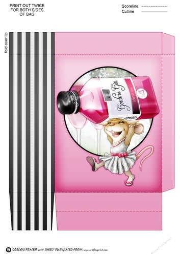 Mrs Pink Gin Mouse Mini Gift Bag