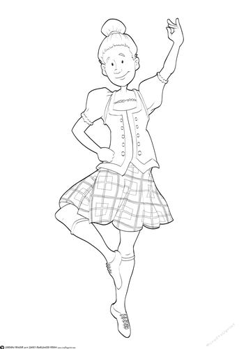 Scottish Highland Dancer Dudess Digital Stamp