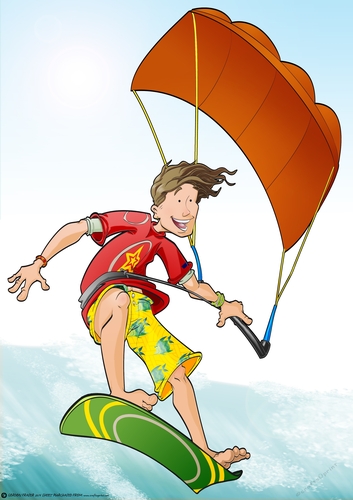 Kite Surfer Dude A4