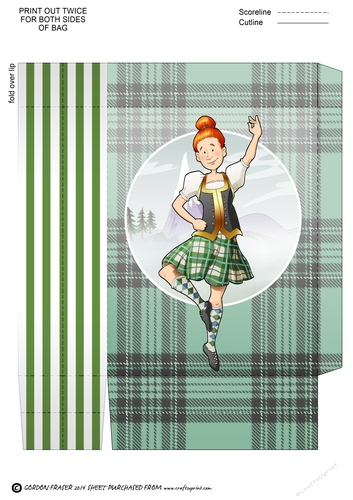 Scottish Highland Dancer Dudess Mini Gift Bag