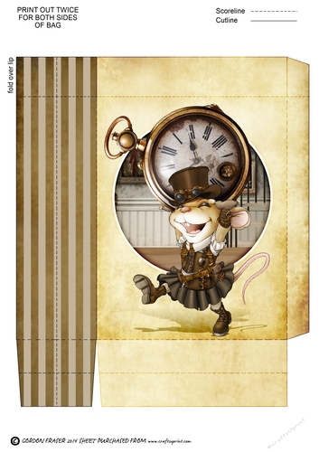 Mrs Steampunk Mouse Mini Gift Bag