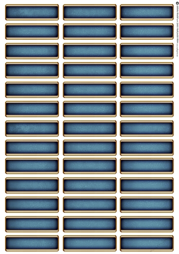 Art Deco Blank Sentiment Sheet Blue