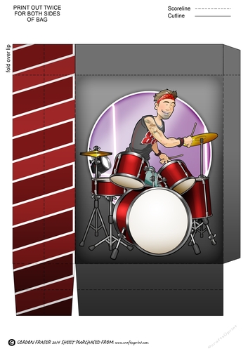Drummer Dude Mini Gift Bag