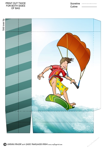 Kite Surfer Dude Mini Gift Bag