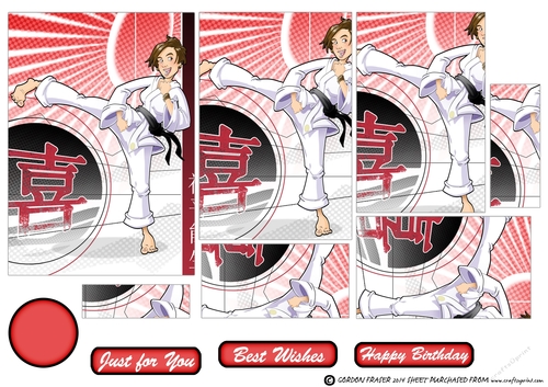 Karate Girl Brown Hair Pyramid