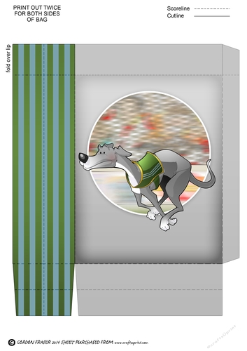 Greyhound Race (Grey) Mini Gift Bag