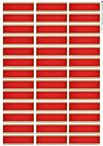 Art Deco Blank Sentiment Sheet Red