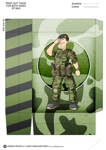Army Dude Black Beret Mini Gift Bag