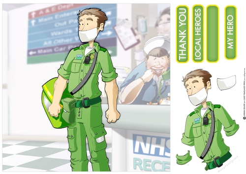 Thank You Paramedic Dude 8x8 Quick Card