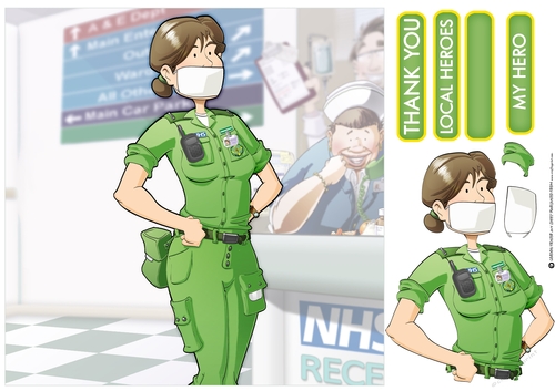 Thank You Paramedic Dudess 8x8 Quick Card