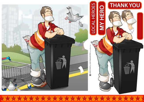 Thank You Binman Dude 7x7 Quick Card