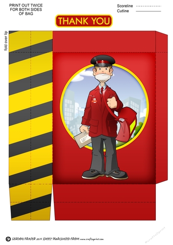 Thank You Postman Dude Mini Gift Bag