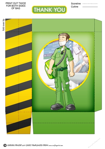 Thank You Paramedic Dude Mini Gift Bag