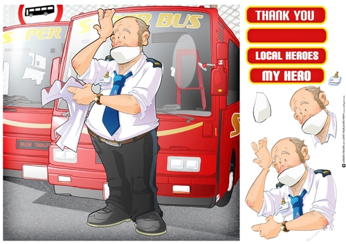 Thank You Bus Driver Dude 8x8 Quick Card