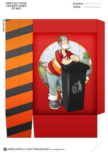 Thank You Binman Dude Mini Gift Bag