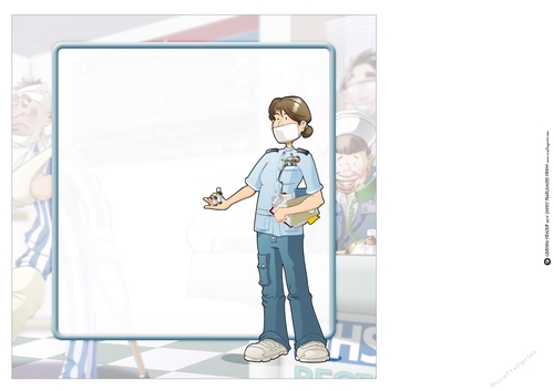 Thank You Female Nurse Dudess 8x8 Quick Card