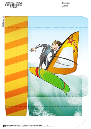 Wind Surfer Dude Mini Gift Bag